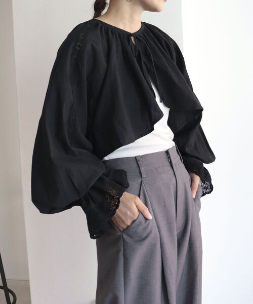 fredy emue（フレディエミュ）の「ボレロレースブラウス（シャツ/ブラウス・レディース・ブラック/オフホワイト・38）」の21枚目の写真