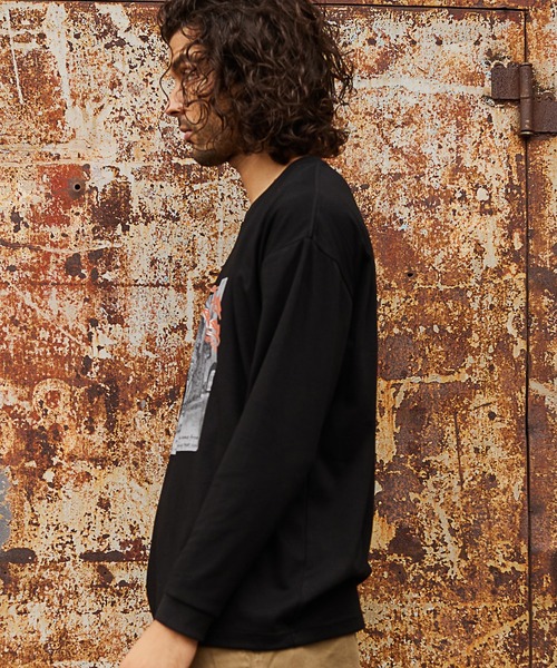 RATTLE TRAP(ラトルトラップ)の「グラフィックプリントロングTシャツ(Tシャツ/カットソー・メンズ・ホワイト/ブラック・S/M/L)」の6枚目の写真