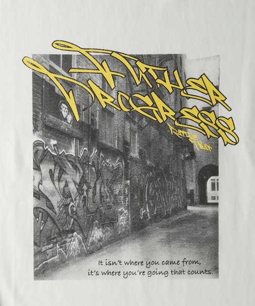 RATTLE TRAP(ラトルトラップ)の「グラフィックプリントロングTシャツ(Tシャツ/カットソー・メンズ・ホワイト/ブラック・S/M/L)」の12枚目の写真