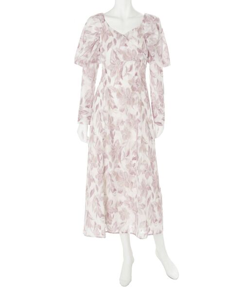 MERCURYDUO（マーキュリーデュオ）の「ジャカードフラワーパワショルカシュクールワンピース（ワンピース・レディース・ブラック/グレー/ピンク・SMALL/MEDIUM）」の7枚目の写真