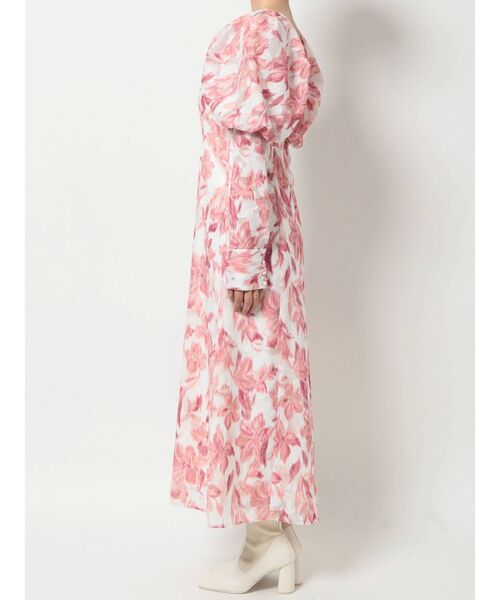 MERCURYDUO（マーキュリーデュオ）の「ジャカードフラワーパワショルカシュクールワンピース（ワンピース・レディース・ブラック/グレー/ピンク・SMALL/MEDIUM）」の10枚目の写真