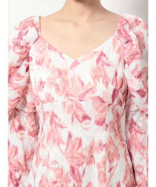 MERCURYDUO（マーキュリーデュオ）の「ジャカードフラワーパワショルカシュクールワンピース（ワンピース・レディース・ブラック/グレー/ピンク・SMALL/MEDIUM）」の12枚目の写真