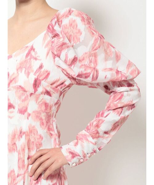 MERCURYDUO（マーキュリーデュオ）の「ジャカードフラワーパワショルカシュクールワンピース（ワンピース・レディース・ブラック/グレー/ピンク・SMALL/MEDIUM）」の13枚目の写真