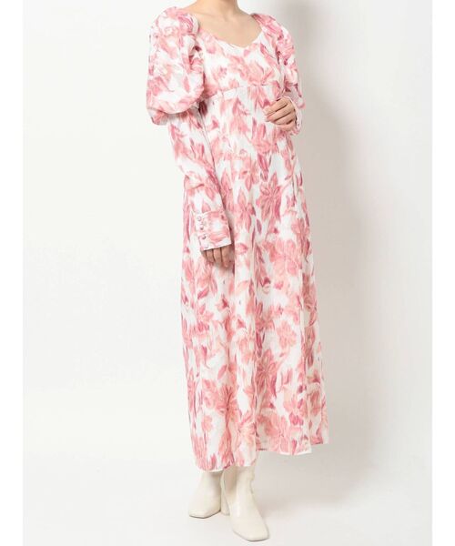 MERCURYDUO（マーキュリーデュオ）の「ジャカードフラワーパワショルカシュクールワンピース（ワンピース・レディース・ブラック/グレー/ピンク・SMALL/MEDIUM）」の15枚目の写真