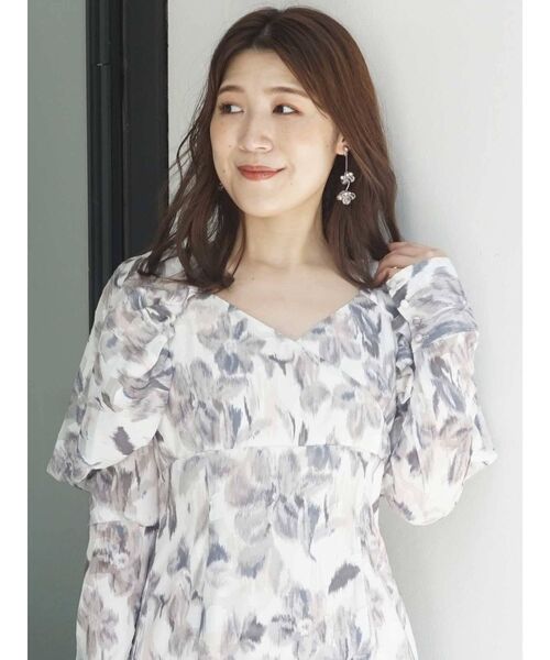 MERCURYDUO（マーキュリーデュオ）の「ジャカードフラワーパワショルカシュクールワンピース（ワンピース・レディース・ブラック/グレー/ピンク・SMALL/MEDIUM）」の19枚目の写真