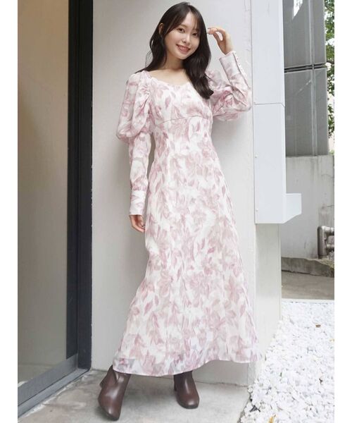 MERCURYDUO（マーキュリーデュオ）の「ジャカードフラワーパワショルカシュクールワンピース（ワンピース・レディース・ブラック/グレー/ピンク・SMALL/MEDIUM）」の20枚目の写真