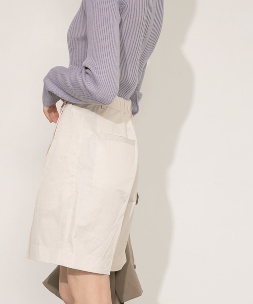 KBF（ケイビーエフ）の「ワンタックショートパンツ（その他パンツ・レディース・ライトベージュ/カーキ/グレー系その他/ブラック・ONE）」の8枚目の写真