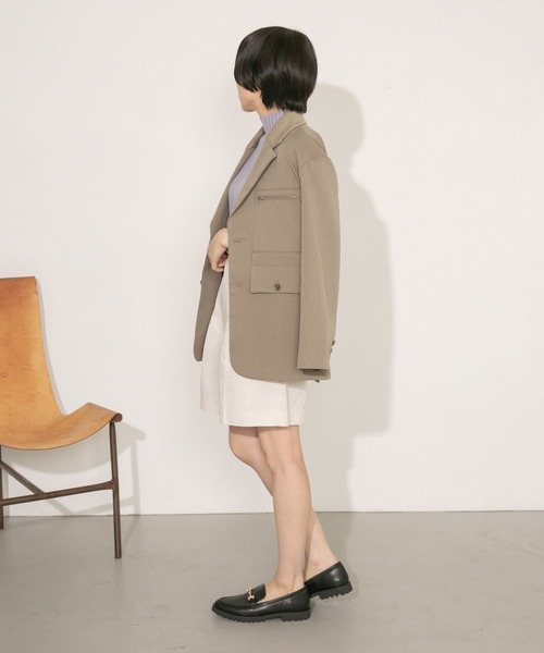 KBF（ケイビーエフ）の「ワンタックショートパンツ（その他パンツ・レディース・ライトベージュ/カーキ/グレー系その他/ブラック・ONE）」の7枚目の写真