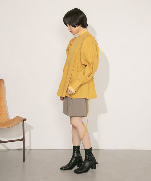 KBF（ケイビーエフ）の「ワンタックショートパンツ（その他パンツ・レディース・ライトベージュ/カーキ/グレー系その他/ブラック・ONE）」の15枚目の写真