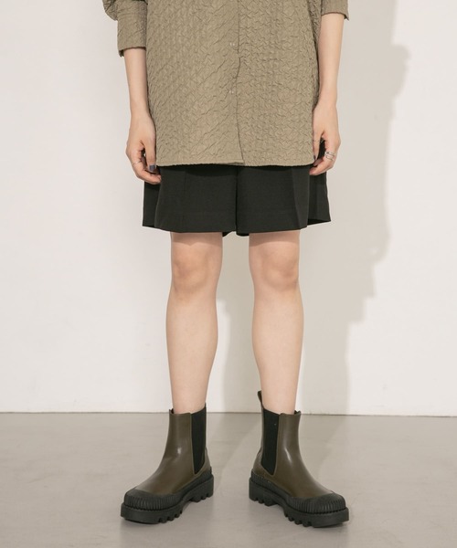 KBF（ケイビーエフ）の「ワンタックショートパンツ（その他パンツ・レディース・ライトベージュ/カーキ/グレー系その他/ブラック・ONE）」の18枚目の写真