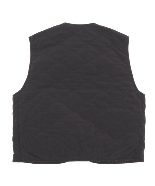 LOWRYS FARM（ローリーズファーム）の「キルティングＺＩＰベスト　343189（ダウンベスト・メンズ・ブラック/グリーン・MEDIUM/LARGE）」の3枚目の写真
