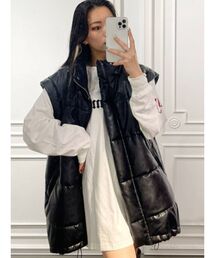 EVRIS | レザーライク中綿ブルゾン(ブルゾン)