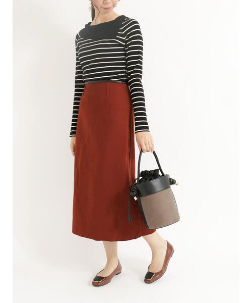 Te chichi（テチチ）の「アシメカラーニット（ニット/セーター・レディース・ブラック/モカ/グリーン/オフホワイト・ﾌﾘ-）」の13枚目の写真