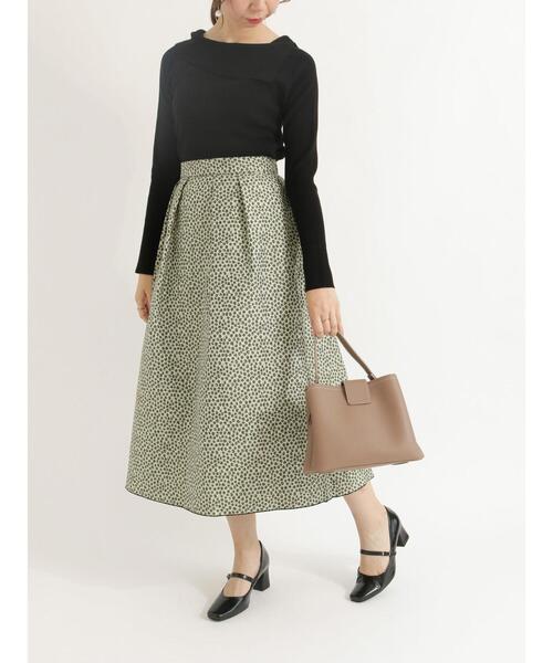 Te chichi（テチチ）の「アシメカラーニット（ニット/セーター・レディース・ブラック/モカ/グリーン/オフホワイト・ﾌﾘ-）」の14枚目の写真