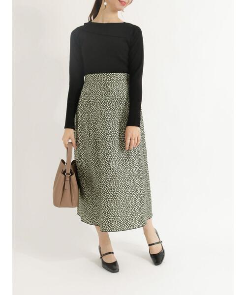 Te chichi（テチチ）の「アシメカラーニット（ニット/セーター・レディース・ブラック/モカ/グリーン/オフホワイト・ﾌﾘ-）」の15枚目の写真