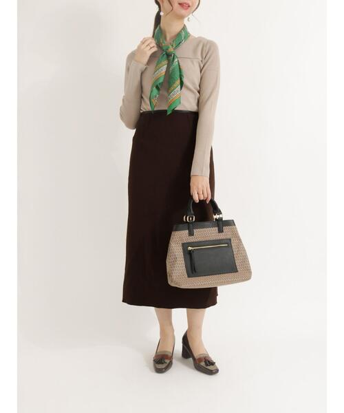 Te chichi（テチチ）の「アシメカラーニット（ニット/セーター・レディース・ブラック/モカ/グリーン/オフホワイト・ﾌﾘ-）」の17枚目の写真