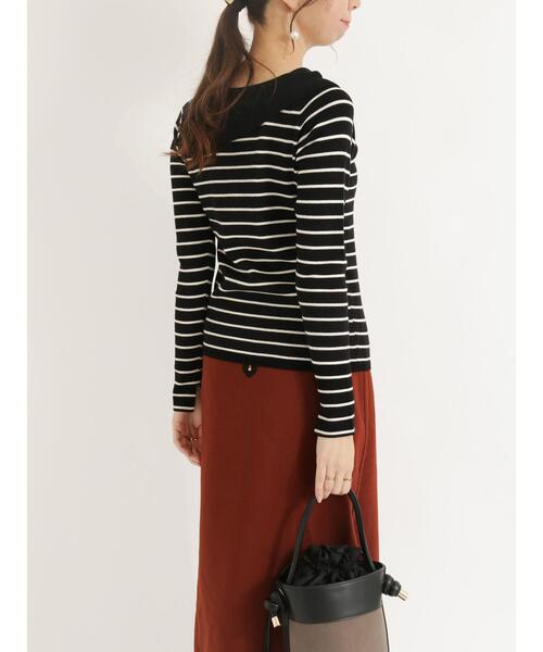 Te chichi（テチチ）の「アシメカラーニット（ニット/セーター・レディース・ブラック/モカ/グリーン/オフホワイト・ﾌﾘ-）」の22枚目の写真