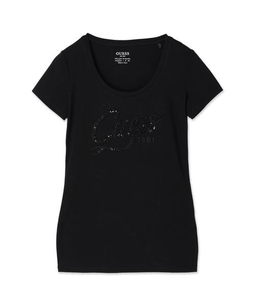 Guess(ゲス)の「Bryanna Logo Tee(Tシャツ/カットソー・レディース・ブラック/ホワイト・X-SMALL/SMALL/MEDIUM)」の2枚目の写真