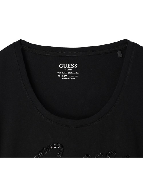 Guess(ゲス)の「Bryanna Logo Tee(Tシャツ/カットソー・レディース・ブラック/ホワイト・X-SMALL/SMALL/MEDIUM)」の4枚目の写真