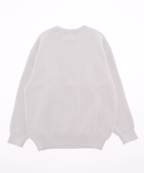 Grand PARK（グランドパーク）の「テクスチャードヤーン片畦クルーネックニット（ニット/セーター・メンズ・ブラウン/ベージュ/ライトグレー/ダークグリーン・LARGE/MEDIUM）」の5枚目の写真