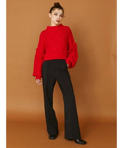 EVRIS（エヴリス）の「イレギュラーソールショートブーツ（ブーツ・レディース・ブラック/レッド/アイボリー・SMALL/MEDIUM/LARGE）」の5枚目の写真