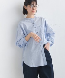 OMNES（オムネス）の「コットンブロードバンドカラー長袖シャツ（シャツ/ブラウス）」