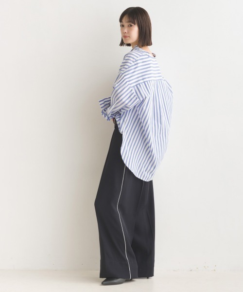 OMNES（オムネス）の「コットンブロードバンドカラー長袖シャツ（シャツ/ブラウス・レディース・ブルー系その他/ブルー/ホワイト/ブラック系その他/ベージュ/ピンク/ブルー系その他2/グレー系その他/ブラック系その他2/ベージュ系その他2/ベージュ系その他/ライトグレー/ベージュ系その他3/ライトブルー・FREE）」の16枚目の写真