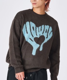 RE730（アールイーセブンサーティー）の「RE730 モヘアタッチクルーネックニット　ビッグシルエット（ニット/セーター）」