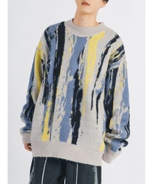 RE730 | RE730 モヘアタッチクルーネックニット ビッグシルエット(ニット/セーター)