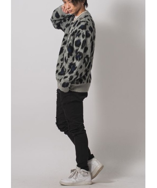 【セール】RE730 モヘアタッチクルーネックニット ビッグシルエット（ニット/セーター）｜RE730（アールイーセブンサーティー）