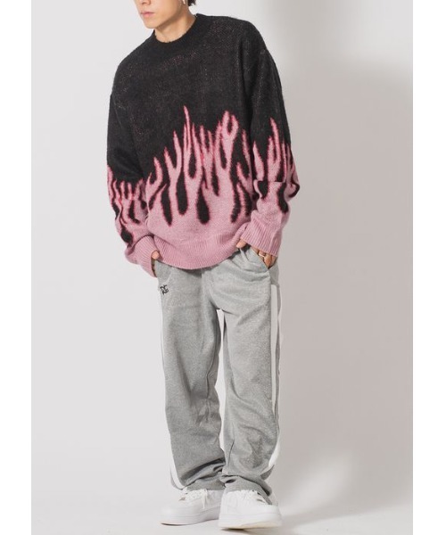 【セール】RE730 モヘアタッチクルーネックニット ビッグシルエット（ニット/セーター）｜RE730（アールイーセブンサーティー）