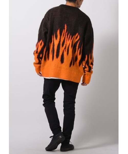 【セール】RE730 モヘアタッチクルーネックニット ビッグシルエット（ニット/セーター）｜RE730（アールイーセブンサーティー）