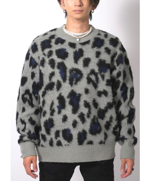 【セール】RE730 モヘアタッチクルーネックニット ビッグシルエット（ニット/セーター）｜RE730（アールイーセブンサーティー）