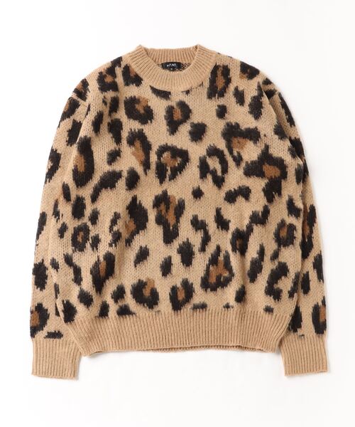 【セール】RE730 モヘアタッチクルーネックニット ビッグシルエット（ニット/セーター）｜RE730（アールイーセブンサーティー）