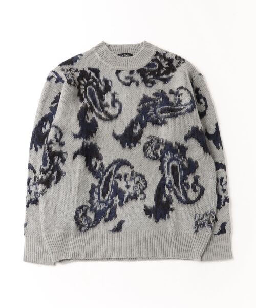 【セール】RE730 モヘアタッチクルーネックニット ビッグシルエット（ニット/セーター）｜RE730（アールイーセブンサーティー）