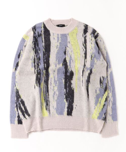 【セール】RE730 モヘアタッチクルーネックニット ビッグシルエット（ニット/セーター）｜RE730（アールイーセブンサーティー）