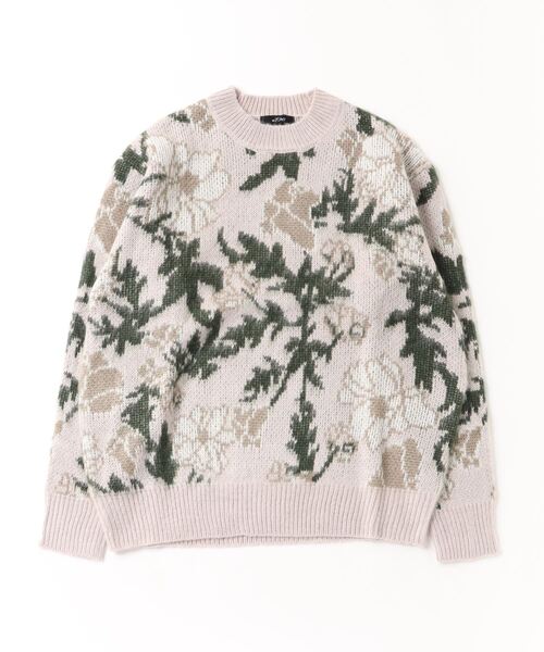 【セール】RE730 モヘアタッチクルーネックニット ビッグシルエット（ニット/セーター）｜RE730（アールイーセブンサーティー）