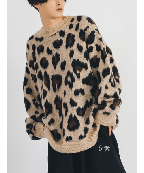 【セール】RE730 モヘアタッチクルーネックニット ビッグシルエット（ニット/セーター）｜RE730（アールイーセブンサーティー）