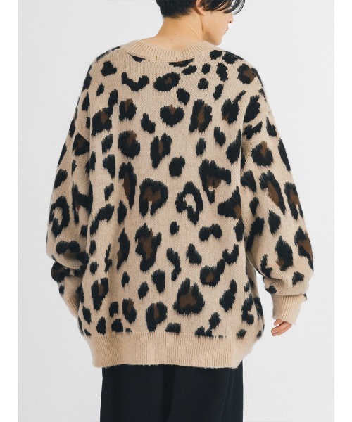 【セール】RE730 モヘアタッチクルーネックニット ビッグシルエット（ニット/セーター）｜RE730（アールイーセブンサーティー）