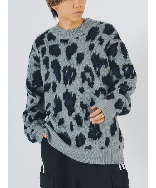 【セール】RE730 モヘアタッチクルーネックニット ビッグシルエット（ニット/セーター）｜RE730（アールイーセブンサーティー）