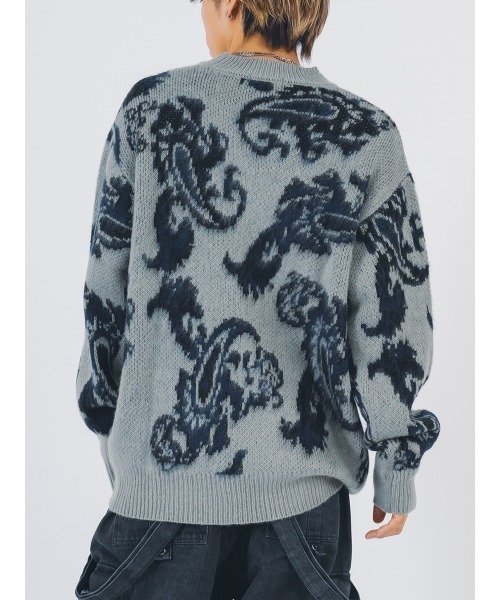 【セール】RE730 モヘアタッチクルーネックニット ビッグシルエット（ニット/セーター）｜RE730（アールイーセブンサーティー）