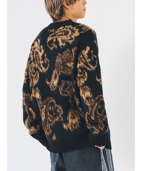 【セール】RE730 モヘアタッチクルーネックニット ビッグシルエット（ニット/セーター）｜RE730（アールイーセブンサーティー）