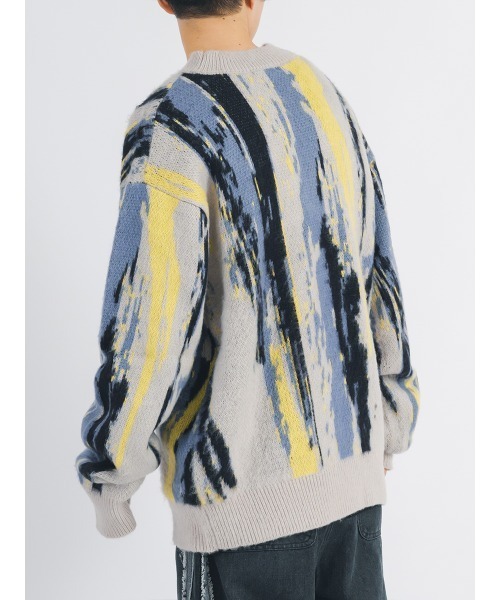 【セール】RE730 モヘアタッチクルーネックニット ビッグシルエット（ニット/セーター）｜RE730（アールイーセブンサーティー）