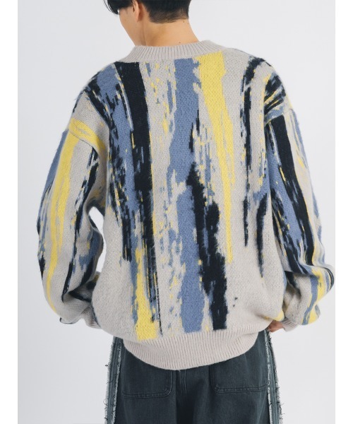 【セール】RE730 モヘアタッチクルーネックニット ビッグシルエット（ニット/セーター）｜RE730（アールイーセブンサーティー）