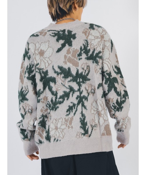 【セール】RE730 モヘアタッチクルーネックニット ビッグシルエット（ニット/セーター）｜RE730（アールイーセブンサーティー）