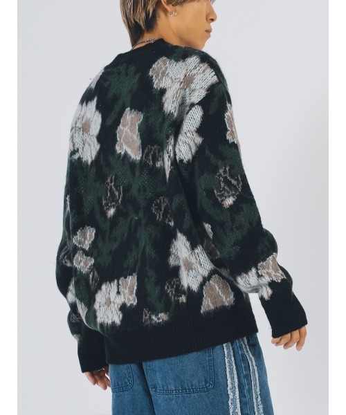 【セール】RE730 モヘアタッチクルーネックニット ビッグシルエット（ニット/セーター）｜RE730（アールイーセブンサーティー）