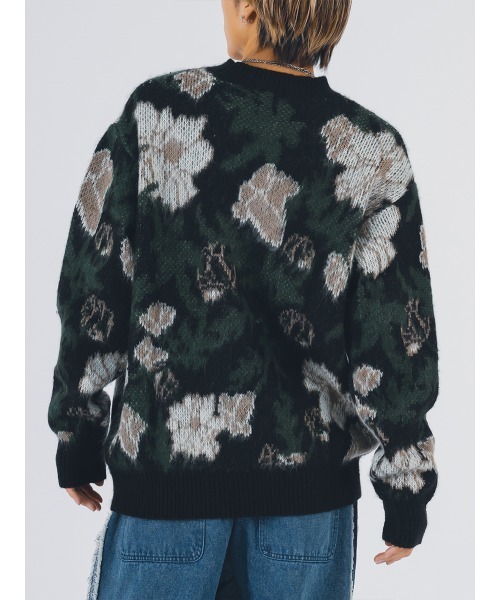 【セール】RE730 モヘアタッチクルーネックニット ビッグシルエット（ニット/セーター）｜RE730（アールイーセブンサーティー）