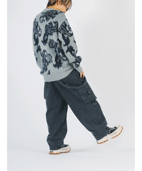 【セール】RE730 モヘアタッチクルーネックニット ビッグシルエット（ニット/セーター）｜RE730（アールイーセブンサーティー）