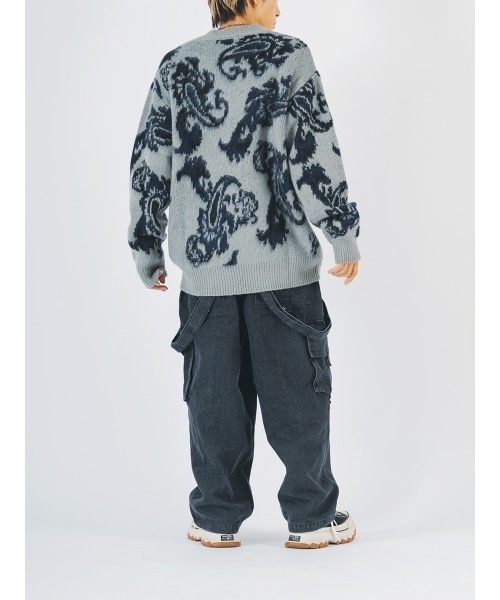 【セール】RE730 モヘアタッチクルーネックニット ビッグシルエット（ニット/セーター）｜RE730（アールイーセブンサーティー）