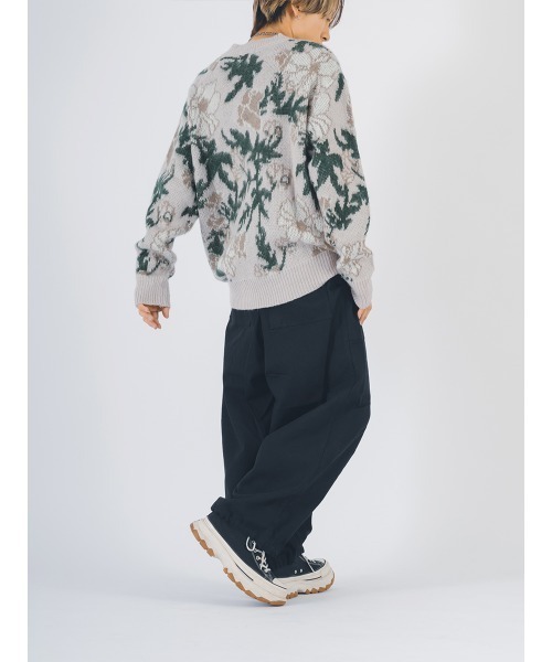 【セール】RE730 モヘアタッチクルーネックニット ビッグシルエット（ニット/セーター）｜RE730（アールイーセブンサーティー）